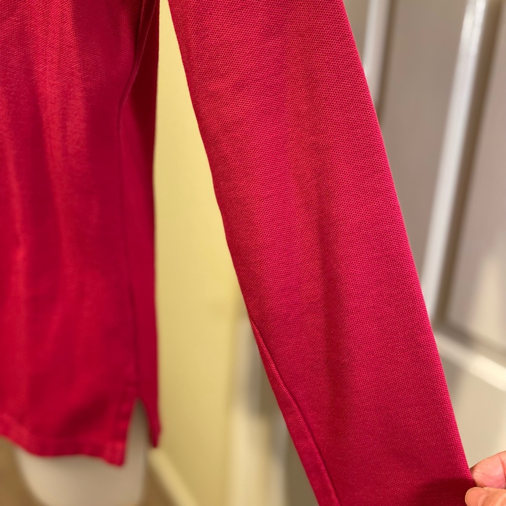 L.L. Bean - Woman’s fuchsia color long sleeve polo shirt, Size: S - Picture 4 of 5